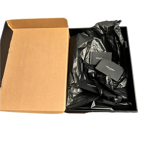 Saint Laurent Flip Top Shoe Box with Tissue and Authenticity Card and Book - Picture 4 of 8
